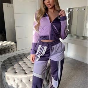 Danielle Cathari Purple Patchwork Adidas Pants